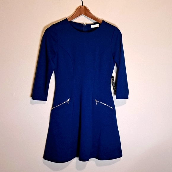 New York & Company Dresses & Skirts - NWT NY & Co cobalt blue zipper pocket dress
